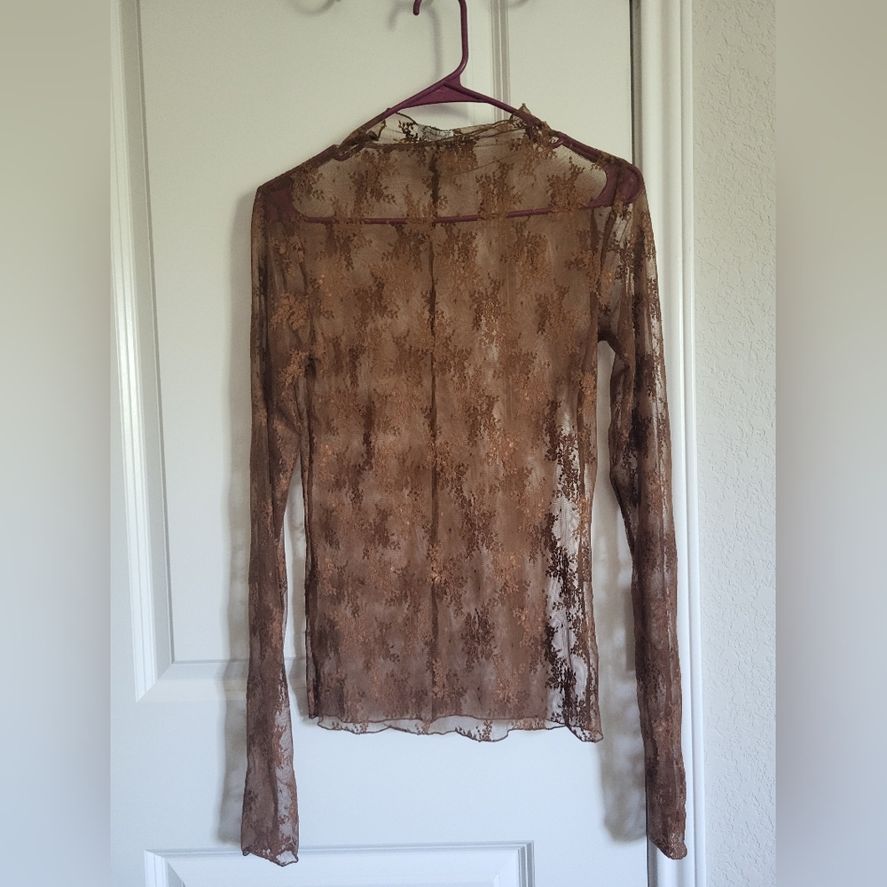 Free People Sheer Top with Thumb Holes. NWOT